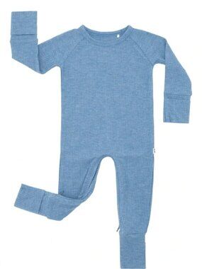 Little Sleepies Dusty Indigo Heather Crescent Zippy 6-12 Months NWT